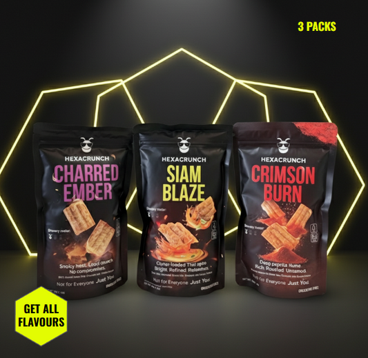 Cricket Protein Rice Crackers | 3-Pack Standard Mix (3 × 30g)
