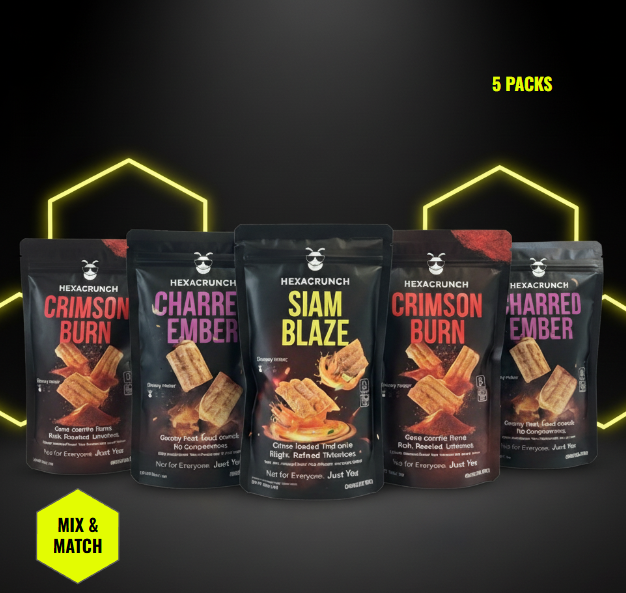 Cricket Protein Rice Crackers | 5-Pack Most Loved Combo (5 × 30g)